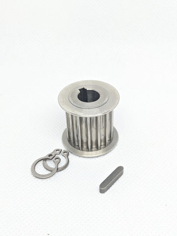 Stainless Steel Motor Pulley 15T, 20mm wide, 10mm bore