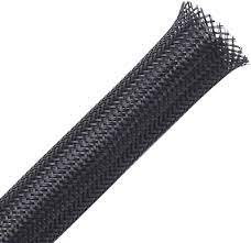 Braided wire sleeve + glue heatshrink for motor wire protection